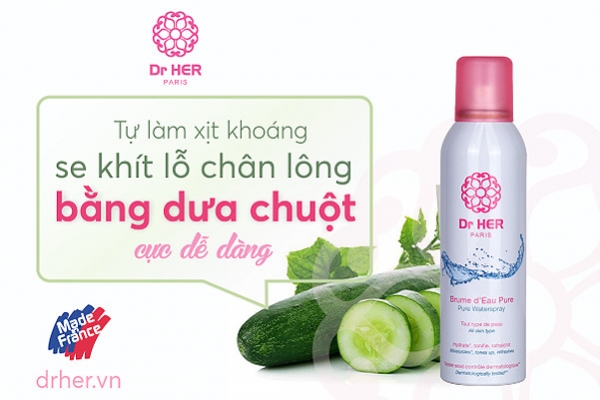 Tự làm xịt khoáng se khít lỗ chân lông bằng dưa chuột cực dễ dàng