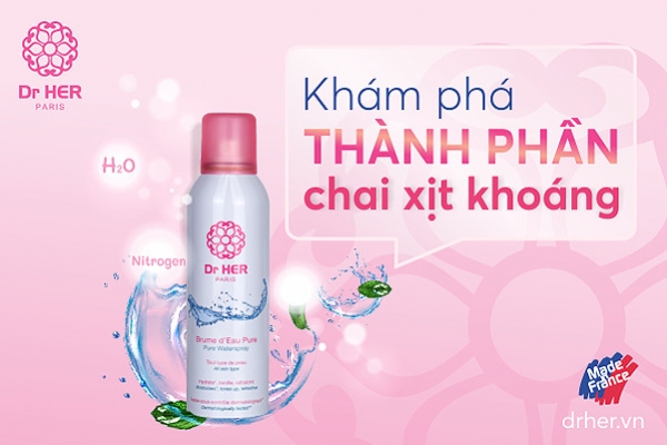 Khám phá những thành phần bên trong xịt khoáng