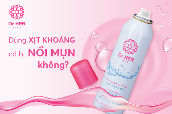 Dùng xịt khoáng có bị nổi mụn không?