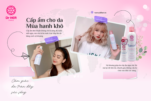 Tại sao mùa hanh khô làn da vẫn cần xịt khoáng?