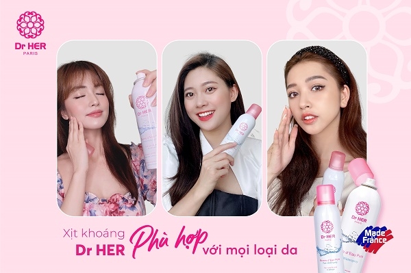 Xịt khoáng Dr HER - Da nào cũng “cân” được