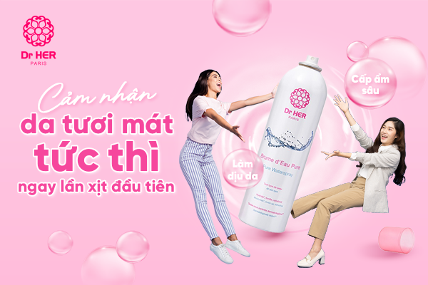 Cảm nhận da tươi mát tức thì ngay lần xịt đầu tiên